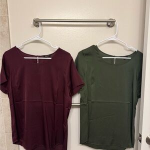 Quince Silk Tee - Forest Green